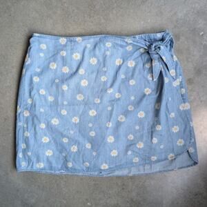 Denim Y2K Skirt Size XL Flower 90s Floral Romantic Feminine Girly 100% Cotton